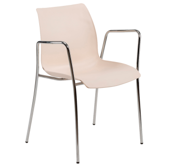 Крісло Tilia Laser ніжки хромовані кремове