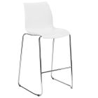 Стілець барний Tilia Laser ніжки хромовані біла слонова кістка