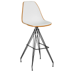 Стілець барний Tilia Eos-X ніжки металеві фарбовані світло-коричневий - біла слонова кістка