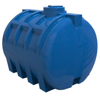 Емкость 3000 л горизонтальная двухслойная усиленная ребром