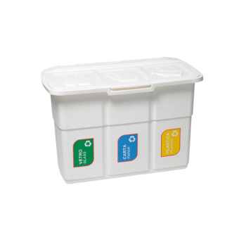 Бак для сортування сміття 75 л Ecopat Deahome білий