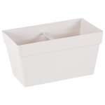 Горщик для квітів балконний Yali 6,5 л біло-сірий