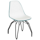 Стул Tilia Eos-M ножки металлические крашеные зеленая нефть - белая слоновая кость