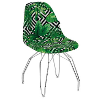 Стул Tilia Eos-M сиденье с тканью, ножки металлические хромированные VOKATO