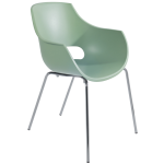 Кресло Papatya Opal-ML PRO зеленый резеда, ножки хром
