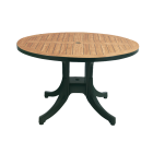 Стіл круглий Papatya Діва Плюс 120 зелений під дерево