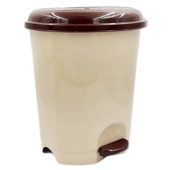 Ведро для мусора с педалью Planet №3 12 л бежевое