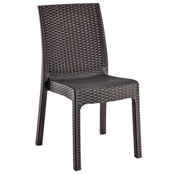 Стілець Irak Plastik Delux під ротанг темно-коричневий