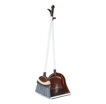 Метла с совком Irak Plastik Penguen коричневый