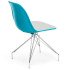 Стул Tilia Eos-X ножки металлические хромированные бирюзовый - белая слоновая кость