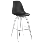 Стілець барний Tilia Eos-M ніжки металеві хромовані чорний - чорний