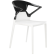Крісло Papatya Ego-K біле сидіння, верх чорний