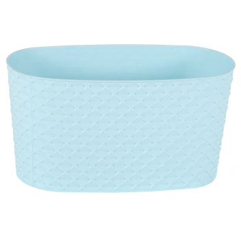 Горшок для цветов балконный с дренажем Kapadokya 4,7 л светло-голубой