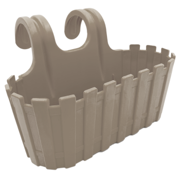 Горшок для цветов балконный подвесной Akasya 3,5 л серо-коричневый