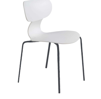 Стул Papatya Yugo-S белый, ножки катафорез антрацит