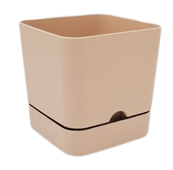 Горщик для квітів квадратний Begonya 2,3 л кремовий