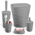 Набір для ванної кімнати Planet Welle 5 предметів сірий