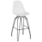 Стул барный Tilia Eos-M ножки металлические крашеные белая слоновая кость - белая слоновая кость