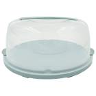 Тортовница d28,5 см серо-голубая