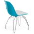 Стілець Tilia Eos-M ніжки металеві хромовані бірюзовий - біла слонова кістка