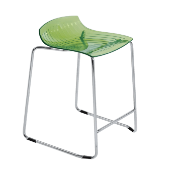 Стілець барний Papatya X-Treme Sled прозоро-зелений