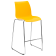 Стул барный Tilia Laser ножки хромированные желтый