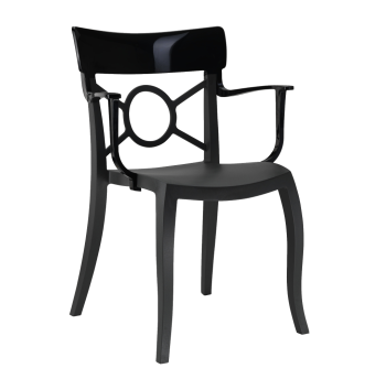 Крісло Papatya Opera-K сидіння чорне, верх чорний