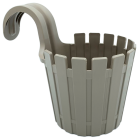 Горшок для цветов балконный подвесной Akasya Single 1,5 л серо-коричневый