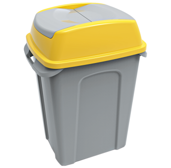 Бак для мусора Planet Hippo 25 л серо-желтый