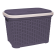 Кошик для білизни під ротанг з кришкою 35 л фіолетовий