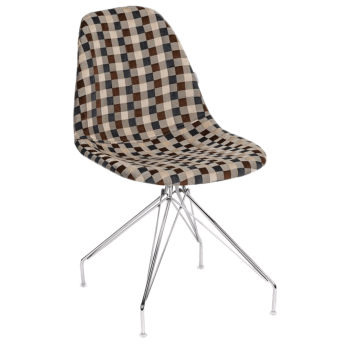 Стілець Tilia Eos-X сидіння з тканиною, ніжки металеві хромовані ARTNUVO 46904 - V5