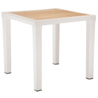 Стіл Tilia Antares 80x80 см стільниця ироко, ніжки пластикові кремовий