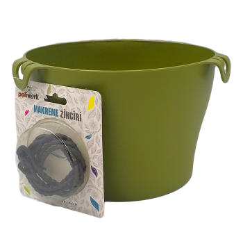 Горшок для цветов Gardenya Makreme 4,7 л зеленый