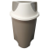 Відро для сміття Planet Twist 23 л латте - крем