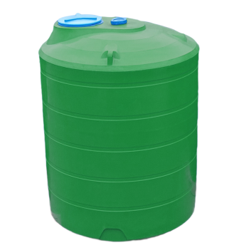 Емкость 3000 л две горловины вертикальная зеленая