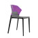 Стілець Papatya Ego-S антрацит сидіння, верх прозоро-пурпурний