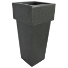 Горщик для квітів квадратний Premium Double 36 л антрацитовий
