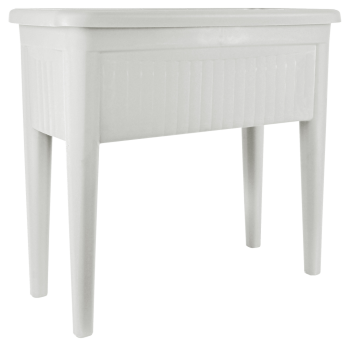 Горшок для цветов на ножках Ayakli 60 л бело-серый