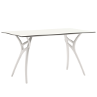 Стіл Tilia Ivy-L 140 х 80 см стільниця біла ніжки біла слонова кістка