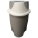 Відро для сміття Planet Twist 23 л сірий - крем