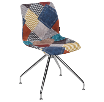 Стілець Tilia Lazer-Z сидіння з тканиною, ніжки металеві PATCHWORK