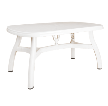 Стіл овальний Irak Plastik King 90x150 білий